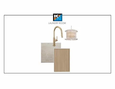 Laundry room design concept — selections subject to change