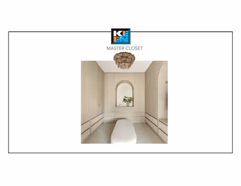 Primary closet design concept — selections subject to change