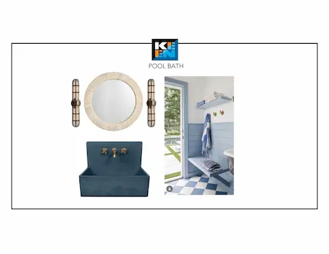 Pool bath design concept — selections subject to change