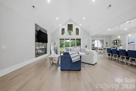 Open concept main level filled with natural light