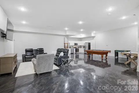 Lower level offers plenty of room for recreation and entertaining