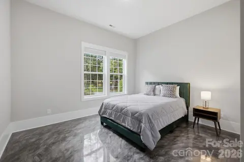 Generously sized lower level bedroom