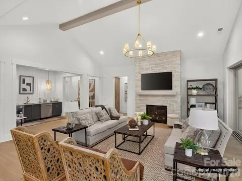 Grand Fireplace in Great Room
