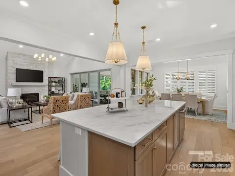 Open Floorplan from Kitchen to Living Room