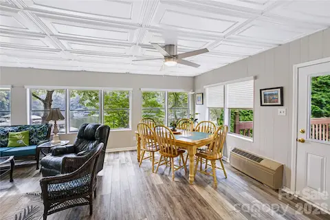 Spacious waterview sunroom