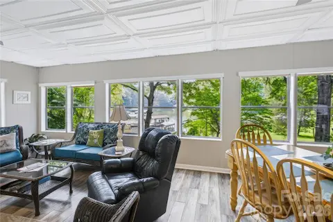 Spacious waterview sunroom