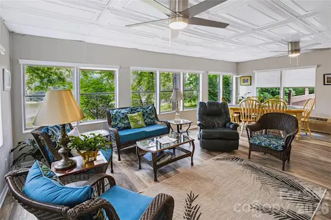 Spacious waterview sunroom