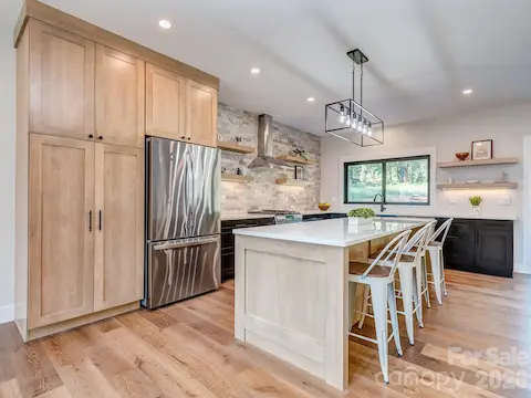 Kitchen with custom cabinets