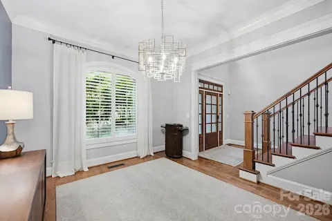 Stunning Art Deco Light Fixture in Dining Room