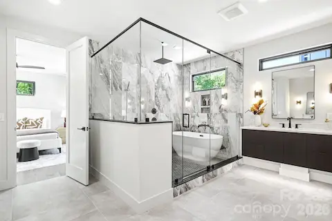 Primary Bathroom with dual vanities
