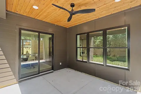 Rear covered patio, pre-wired for speakers