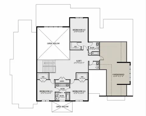 Bonus room to be completed. Heated square footage is already accounted for in total square footage.