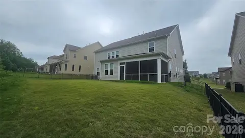 Fully fenced backyard