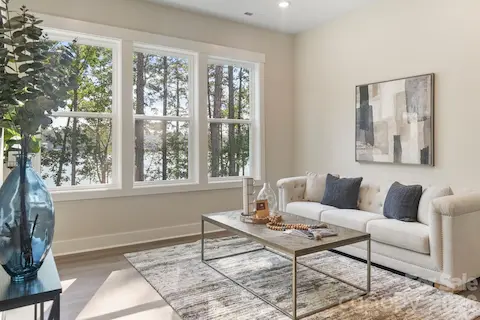 Dedicated seating area with Lake Norman views