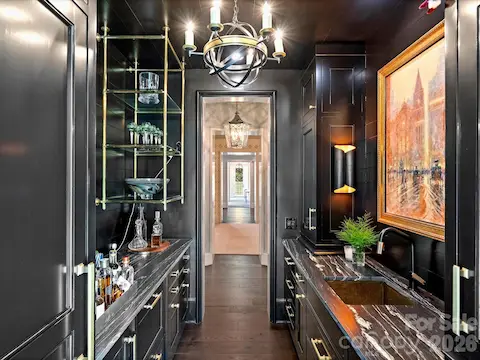 Entertainers' dream bar with refrigerator and dishwasher drawers.