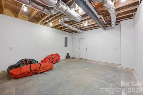 Basement workshop and storage area.