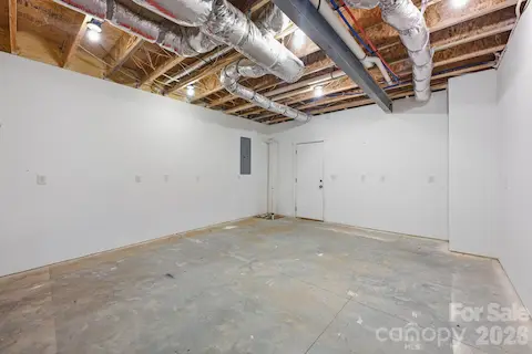 Basement workshop and storage area