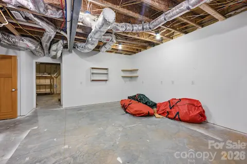 Basement workshop and storage area