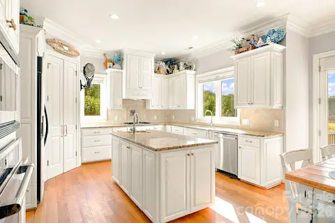Bright custom French country kitchen