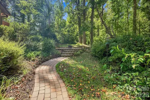 Paver Path Leading to Back Garden