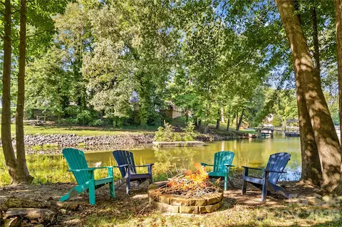 Lake side fire pit.
