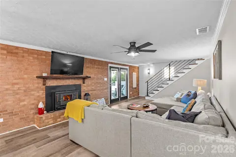 Fire place with insert in the lower living area