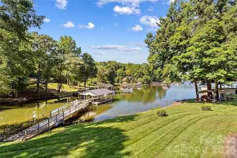 Pier and lake view from the deck of the house