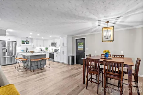 Dining area and kitchen