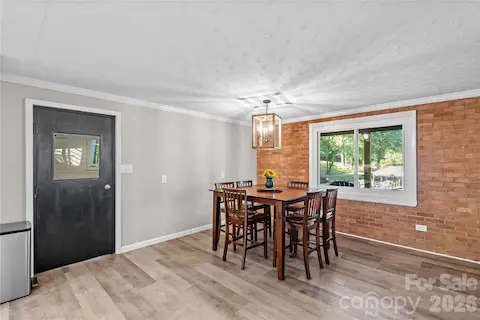 Dining area with lake view
