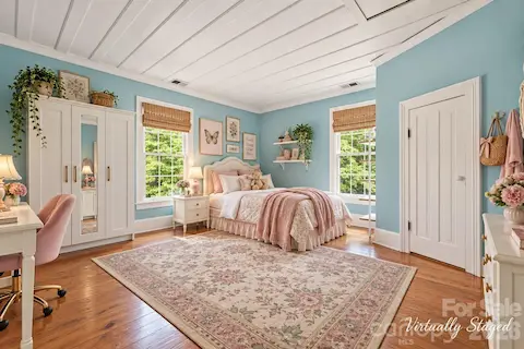 Two of the bedrooms share the newly renovated bathroom.