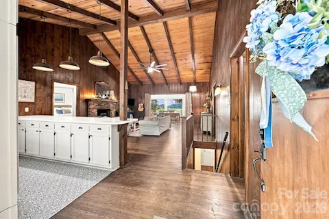 Step inside to warm wood tones and an open flow