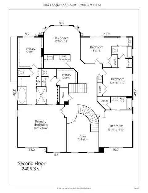 Second Floor floorplan