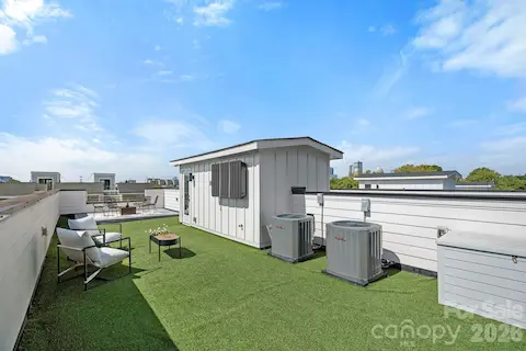 Expansive rooftop terrace w/ city views