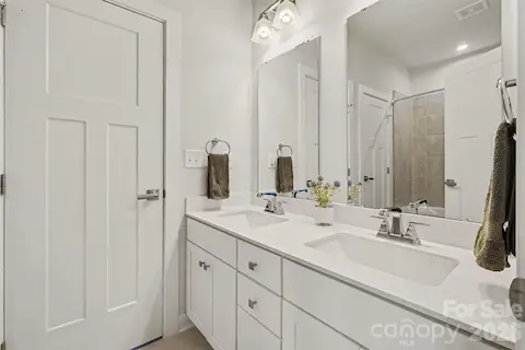 Hall bath, double sinks