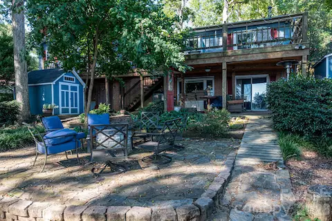 walkout basement to firepit